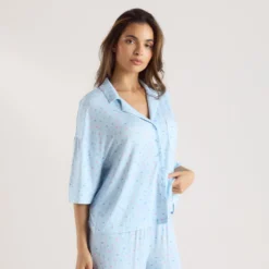 Discount Modal Pyjama-Shirt mit kurzen Ärmeln - Pyjamas Sets|Pyjama-Oberteile