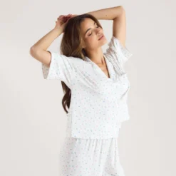 Sale Modal Pyjama-Shirt mit kurzen Ärmeln - Pyjamas Sets|Pyjama-Oberteile