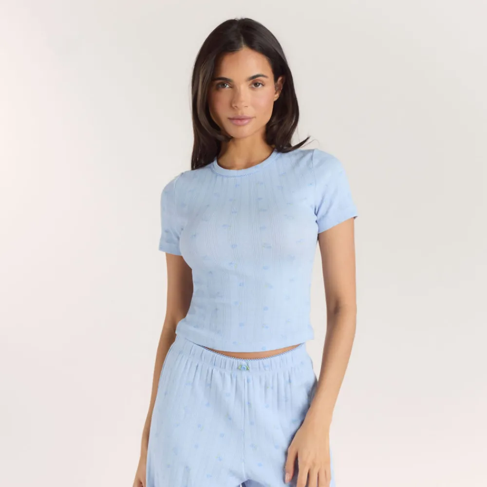 Clearance Pointelle Pyjama-Top - Pyjamas Sets|Pyjama-Oberteile