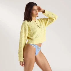 Hot Pointelle Strickjacke - Strickwaren|Pullis Und Strickjacken