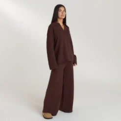 Clearance Strick-Jogginghose mit geripptem Saum - Hosen
