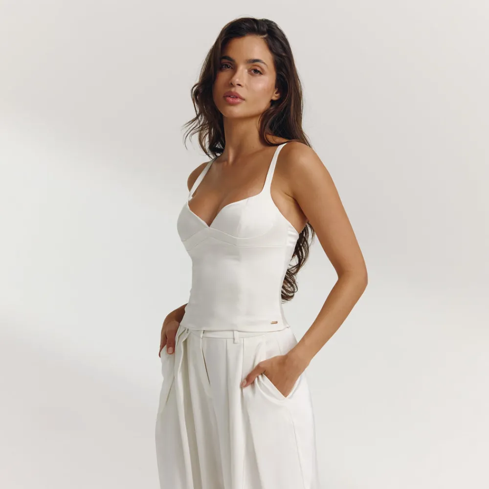 New Strukturiertes Satin-Oberteil - T-Shirts Und Oberteile