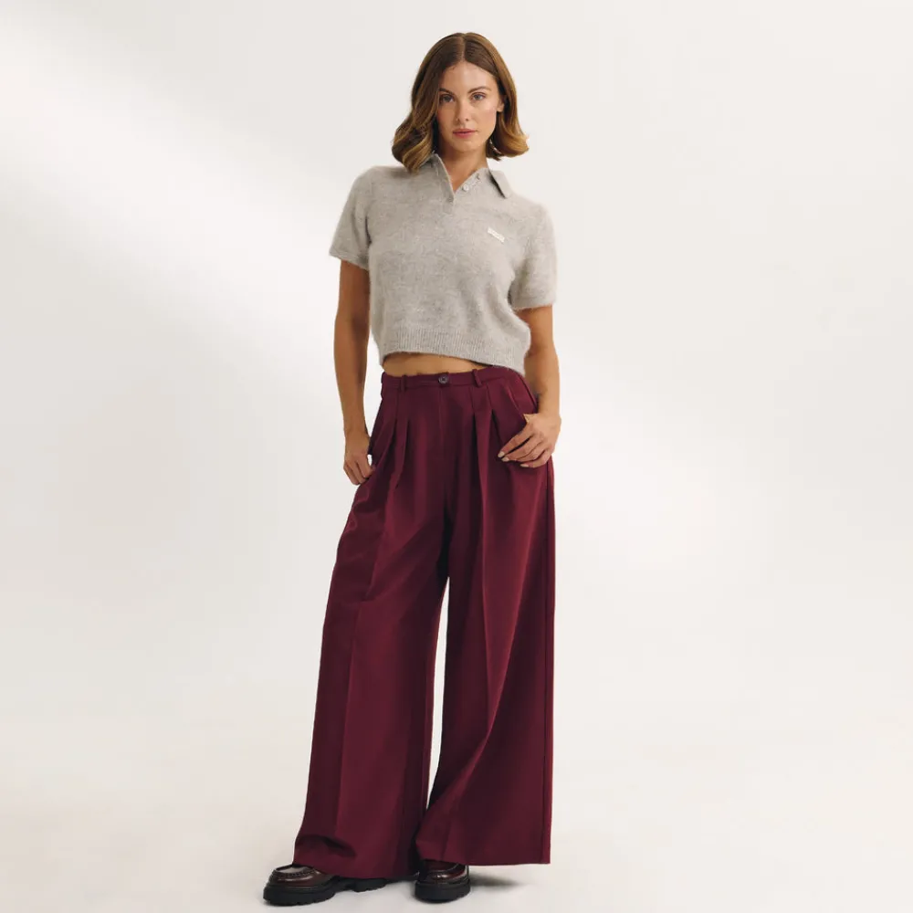 Best Taillierte Hose mit Weitem Bein - Hosen
