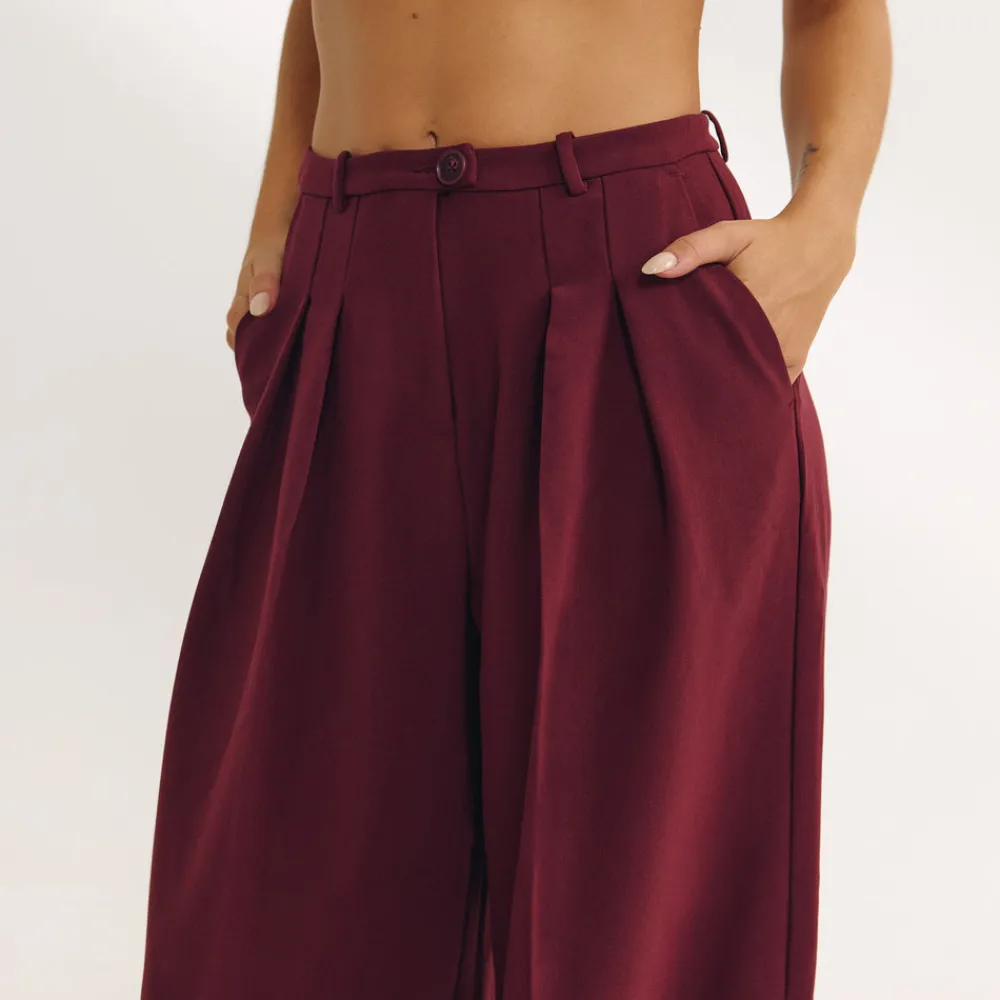 Best Taillierte Hose mit Weitem Bein - Hosen