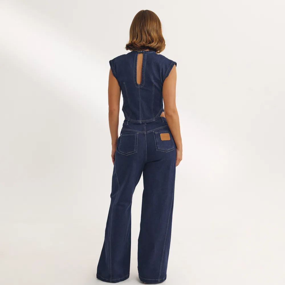 Clearance Tailliertes Denim-Oberteil - T-Shirts Und Oberteile