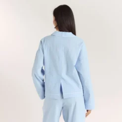 Clearance Texturiertes Pyjamahemd aus Baumwoll - Pyjamas Sets|Pyjama-Oberteile