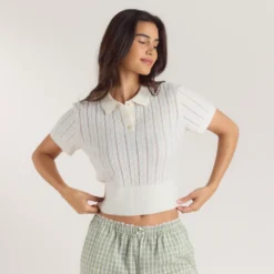 Outlet Transparentes Strick-Polo - Strickwaren