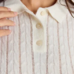 Outlet Transparentes Strick-Polo - Strickwaren