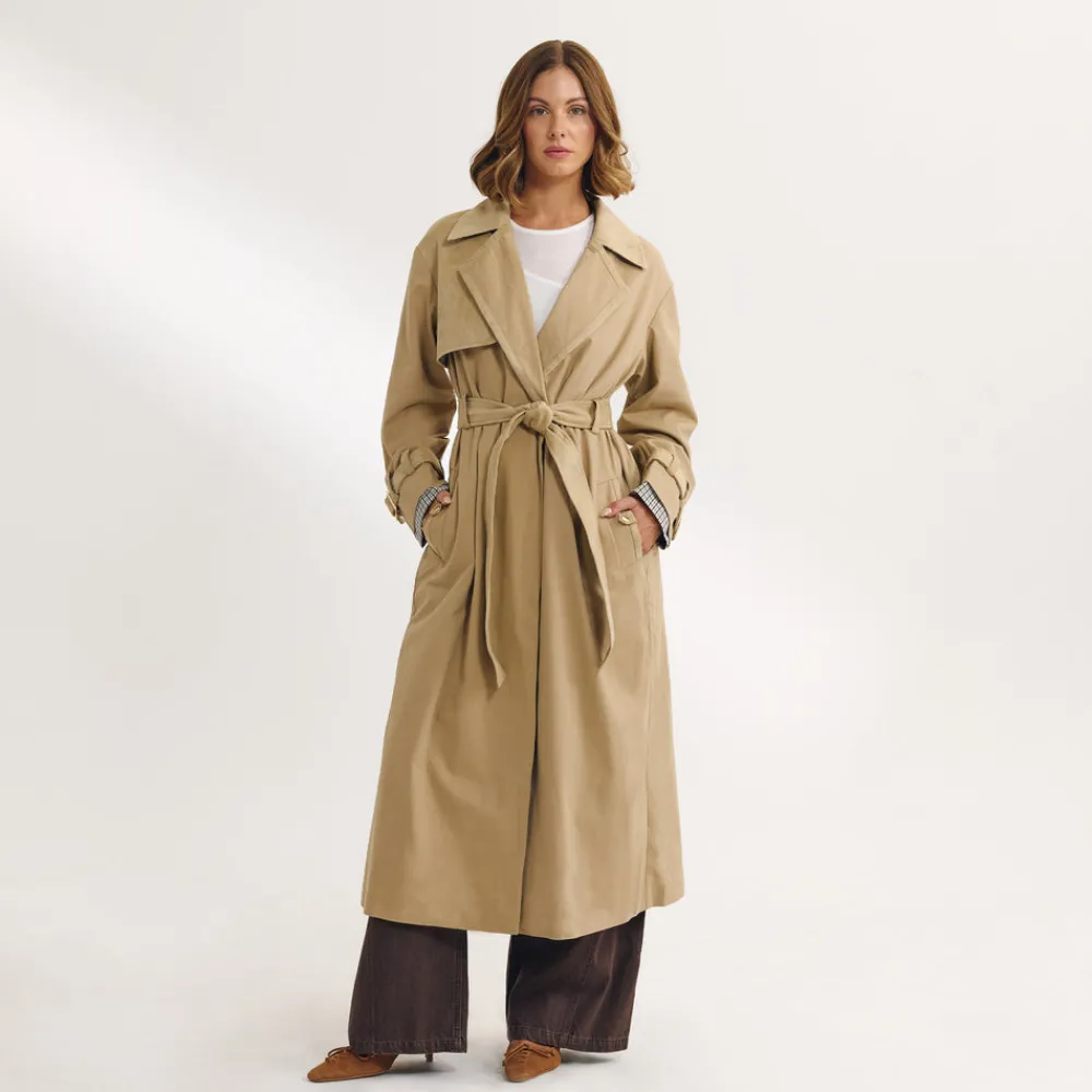 Best Trenchcoat mit Wildlederbesatz - Jacken