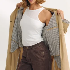 Best Trenchcoat mit Wildlederbesatz - Jacken
