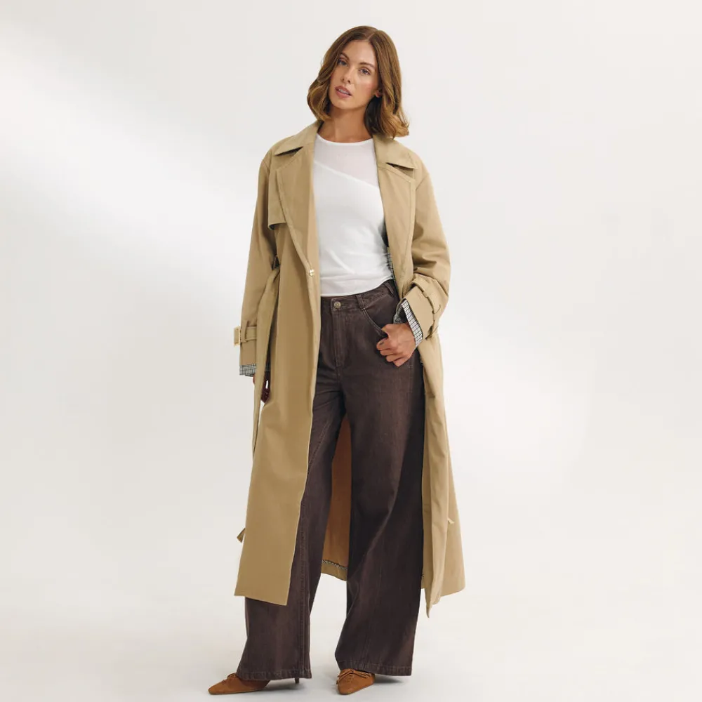 Best Trenchcoat mit Wildlederbesatz - Jacken