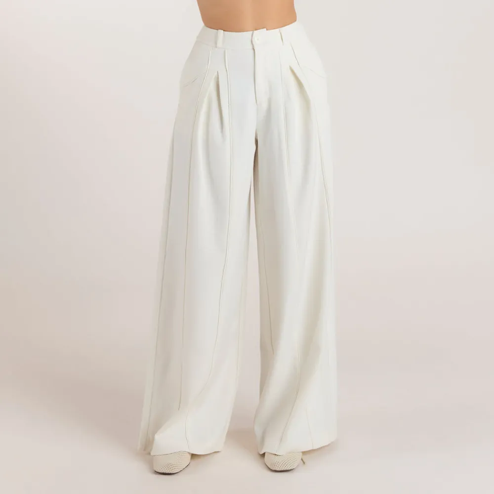 Sale Weite Hose mit Faltendetails - Hosen
