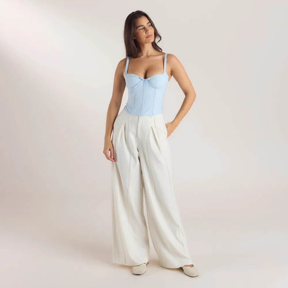 Sale Weite Hose mit Faltendetails - Hosen