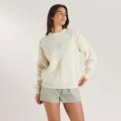 Clearance Zopfmuster-Pullover - Hoodies Und Sweatshirts|Strickwaren